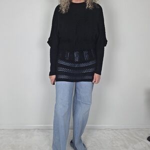 Joseph A. Wide Sleeve Open Hole Sweater S